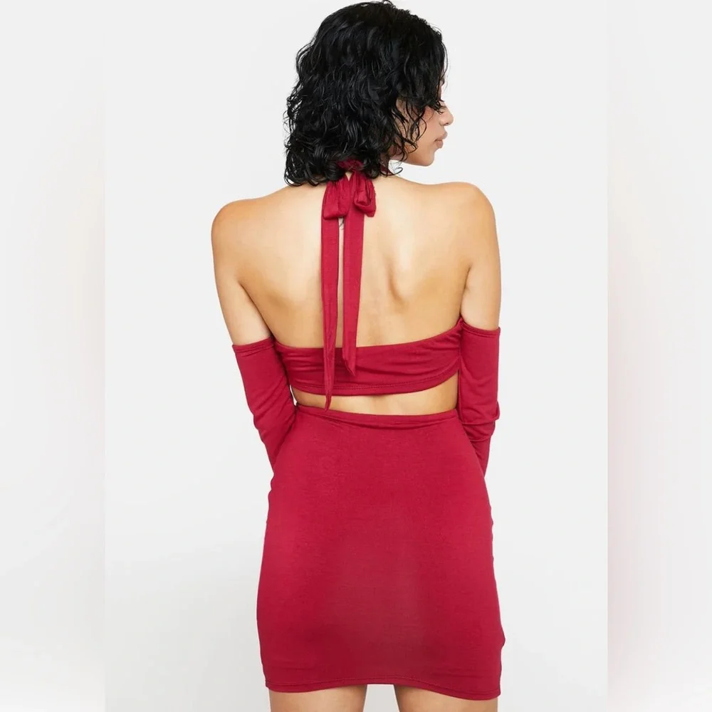 Dollskill red night out dress / SM - Picture 2 of 3